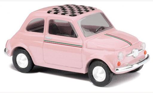 Fiat 500 1/87 Busch pink 1965 diecast model cars