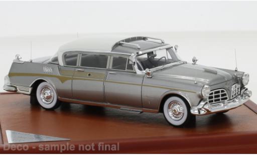 Imperial Crown 1/43 CMF Ghia Limousine grise/blanche King Saud 1956 miniature
