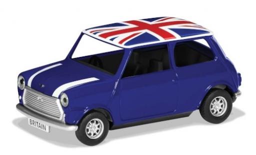 Mini Cooper 1/36 Corgi bleue/blanche RHD Union Jack Best of Britannique miniature
