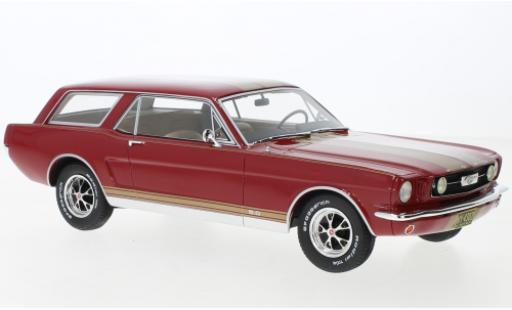 Ford Mustang 1/18 Cult Scale Models rosso/Dekor 1965 modellino in miniatura
