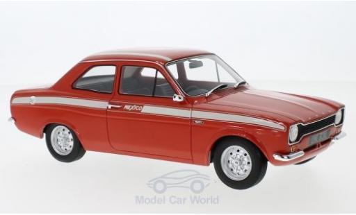 Ford Escort MKI 1/18 Cult Scale Models Mexico rouge/blanche RHD 1973 miniature