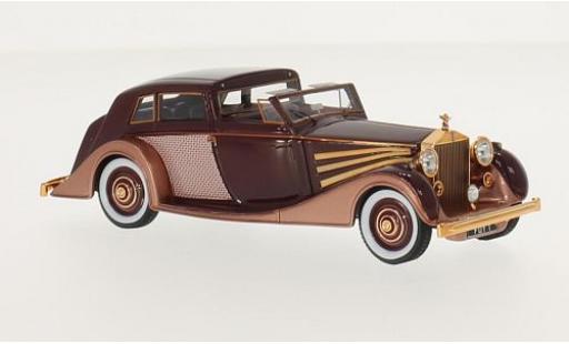 Rolls Royce Phantom 1/43 GLM III Freestone & Webb Sedanca de Ville dunkelrouge/kupfer RHD 1937 châssis #3CP38 miniature