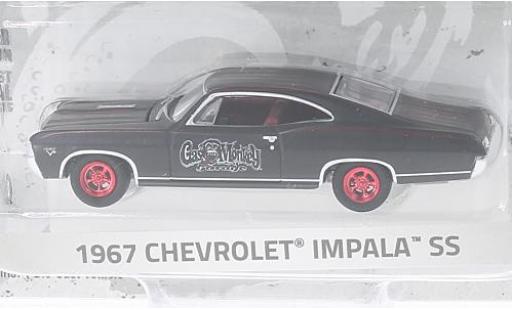 Chevrolet Impala 1/64 Greenlight SS noire/rouge Gas Monkey Garage 1967 miniature