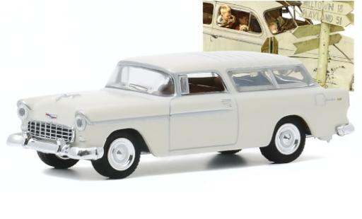 Chevrolet Nomad 1/64 Greenlight blanche 1955 miniature