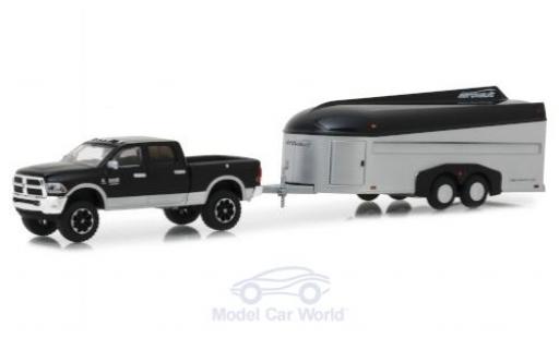 Dodge RAM 1/64 Greenlight 2500 noire/grise 2017 mit Aerovault Anhänger miniature