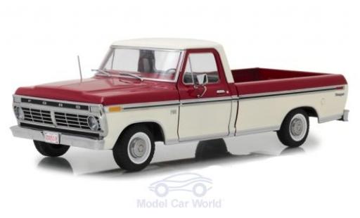 Ford F-1 1/18 Greenlight 00 dunkelrouge/blanche 1973 miniature