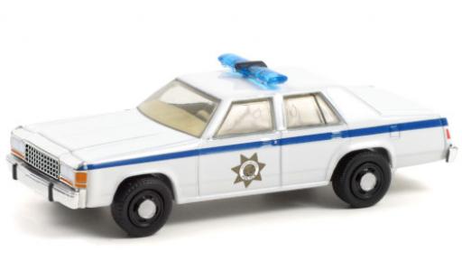 Ford LTD 1/64 Greenlight Crown Victoria Police (USA) 1983 Terminator 2 - Judgment Day (1991) modellino in miniatura