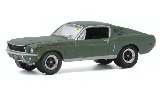 Ford Mustang 1/64 Greenlight GT metallic-verte 1968 avec Witterungsspuren miniature