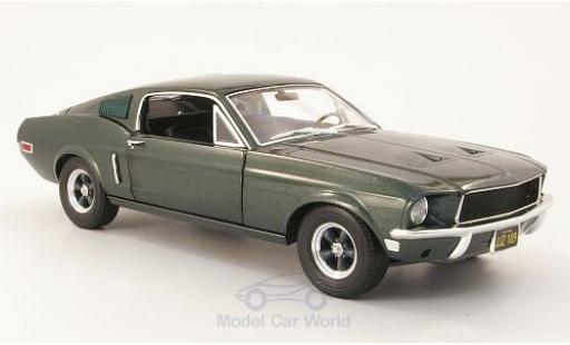 Ford Mustang 1/18 Greenlight GT metallise green Bullitt 1968 diecast model cars
