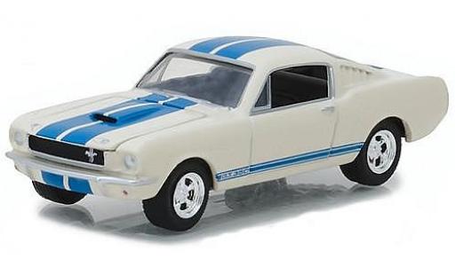 Ford Mustang 1/64 Greenlight Shelby GT350 Fastback white/blue 1965 diecast model cars
