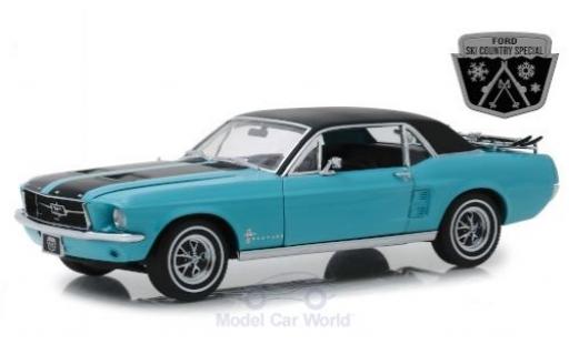 Ford Mustang 1/18 Greenlight Ski Country Special turquoise/black 1967 diecast model cars
