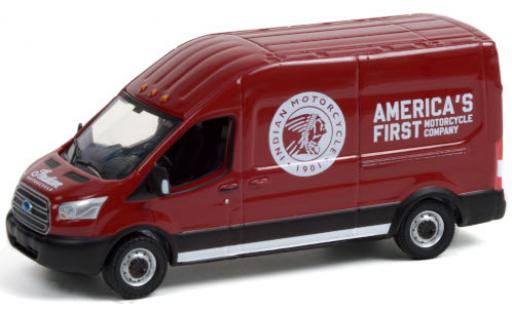 Ford Transit 1/64 Greenlight LWB HD Indian Motorcycle 2015 Sales & Service diecast model cars