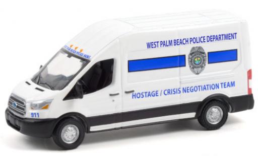 Ford Transit 1/64 Greenlight LWB High Roof West Palm Beach Police Department 2020 Hostage / Crisis Negotiation Team modellino in miniatura
