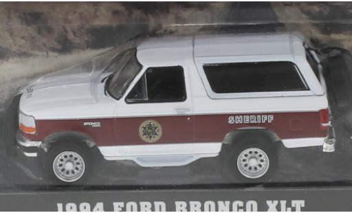 Ford Bronco 1/64 Greenlight XLT Absaroka County Sheriff 1994 miniature