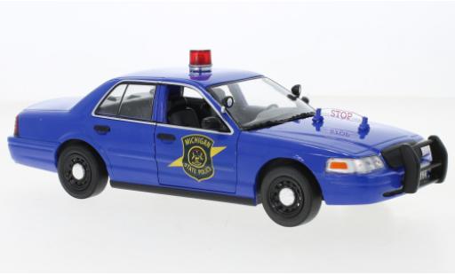 Ford Crown 1/24 Greenlight Victoria Police Interceptor Michigan State Police 2008 modellino in miniatura