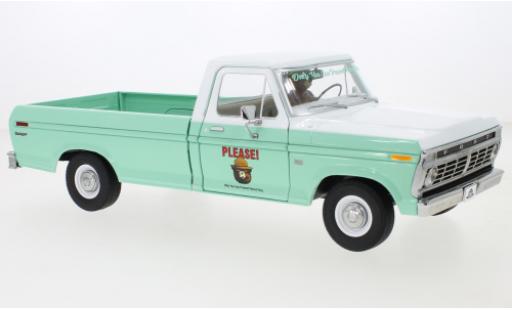 Ford F-1 1/18 Greenlight 00 turquoise/blanche Smokey Bear 1975 miniature