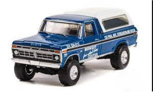 Ford F-250 1/64 Greenlight Midwest Four Wheel Drive Center 1974 coche miniatura