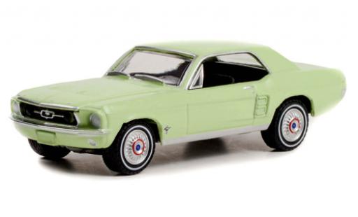 Ford Mustang 1/64 Greenlight la chaux 1967 coche miniatura