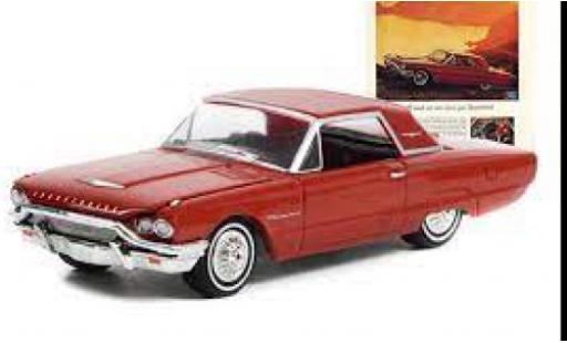 Ford Thunderbird 1/64 Greenlight Hardtop rouge foncé 1964 diecast model cars