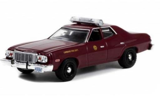 Ford Torino 1/64 Greenlight Lombard Fire Department 1976 diecast model cars