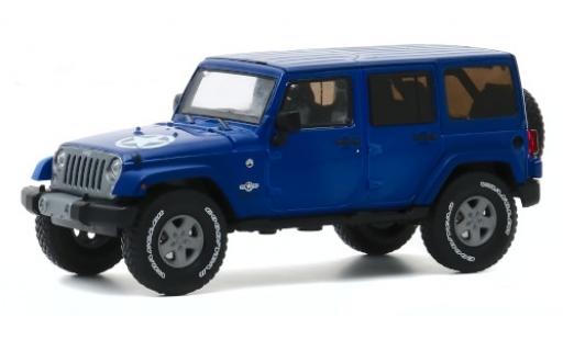 Jeep Wrangler 1/43 Greenlight Unlimited Freedom Edition bleue/Dekor 2013 miniature