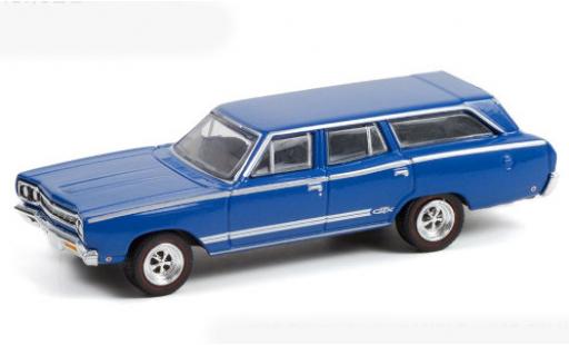 Plymouth Satellite 1/64 Greenlight blue/Dekor 1968 diecast model cars