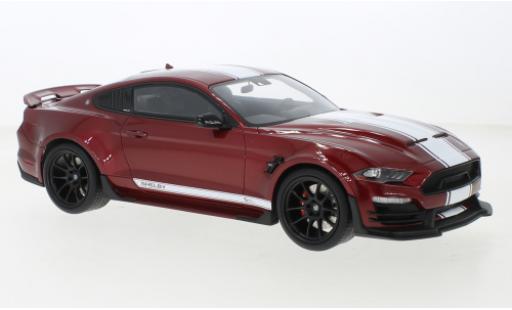Ford Mustang 1/18 GT Spirit Shelby Super Snake metallise rouge foncé/blanche 2020 modellautos