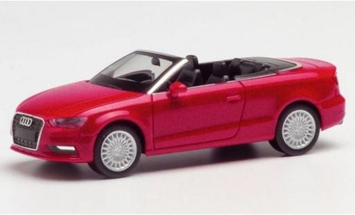 Audi A3 1/87 Herpa Cabriolet metallise rouge miniature