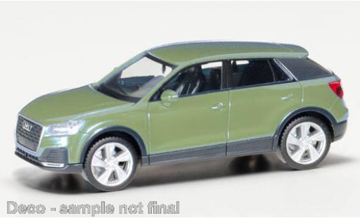 Audi Q2 1/87 Herpa metallic-green diecast model cars