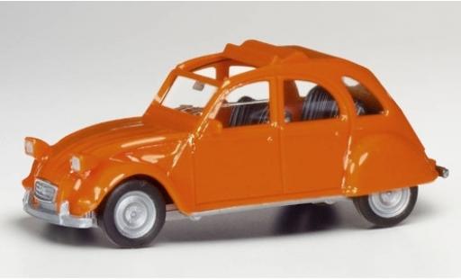 Citroen 2CV 1/87 Herpa 2 CV orange miniature