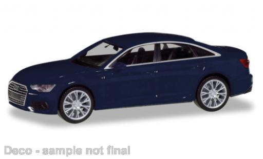 Audi A6 1/87 Herpa metallise bleu miniature