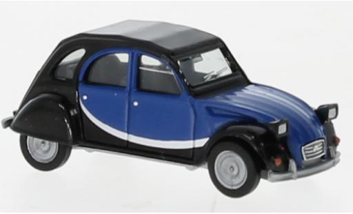 Citroen 2CV 1/87 Herpa Charleston bleu/noire modellino in miniatura