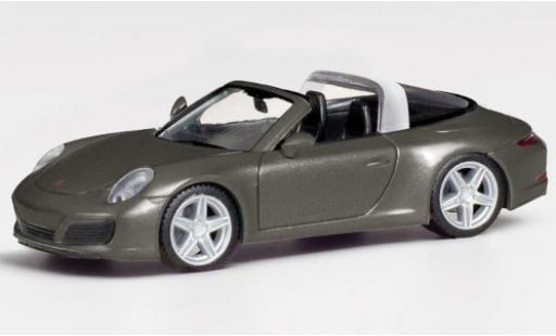 Porsche 911 1/87 Herpa Targa 4 metallise grise miniature