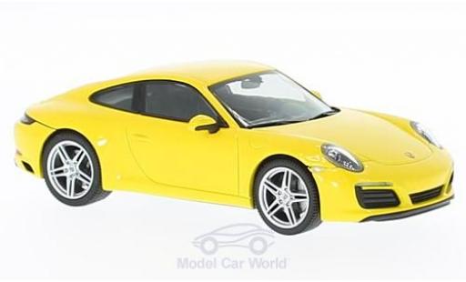 Porsche 991 SC 1/43 Herpa 911 () Carrera 4 Coupe yellow diecast model cars