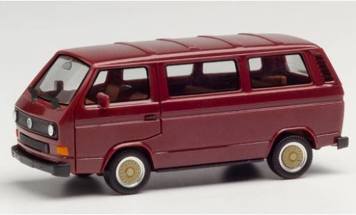 Volkswagen T3 1/87 Herpa Bus dunkelrouge avec BBS-jantes miniature