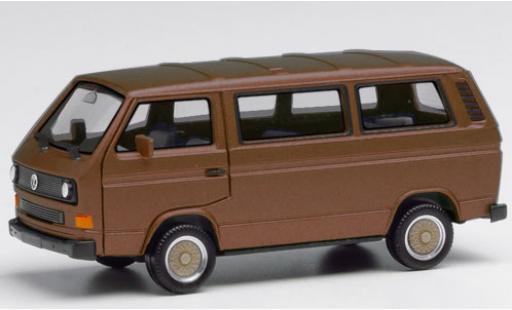 Volkswagen T3 1/87 Herpa Bus metallic-brown mit BBS Felgen diecast model cars