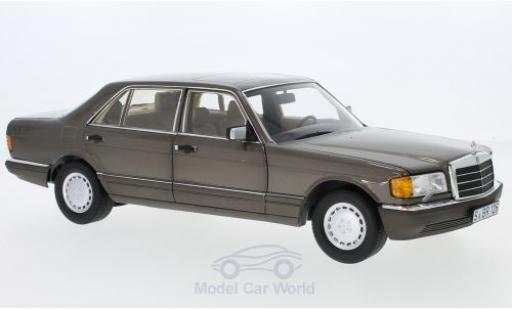 Mercedes 560 SEL 1/18 Norev SEL (V126) metallic-brown 1985 diecast model cars