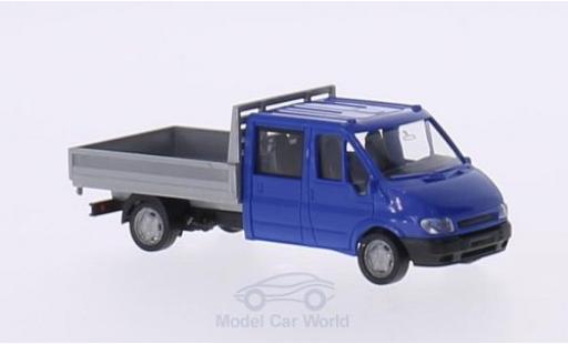 Ford Transit 1/87 Rietze Doppelkabine bleue/grise 2001 ohne Vitrine miniature