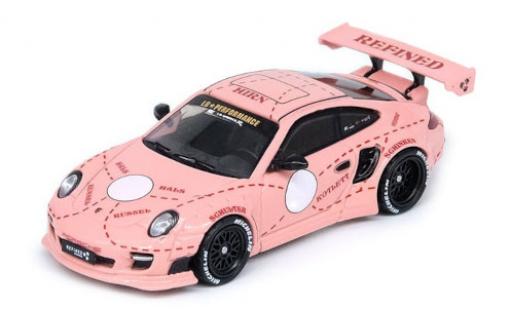 Porsche 997 1/64 INNO64 911 () Liberty Walk rose Pink Pig miniature