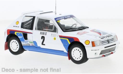 Peugeot 205 1/24 IXO T16 No.2 Rallye WM Rally Monte Carlo 1985 miniature