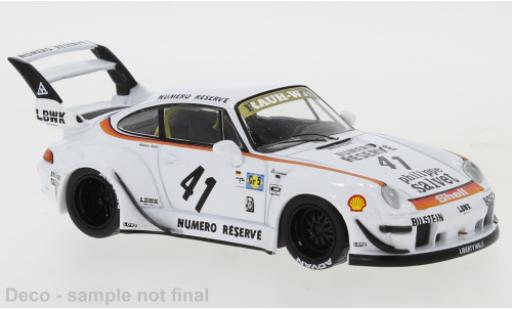 Porsche 993 RWB 1/43 IXO LBWK blanche/Décorer modellino in miniatura