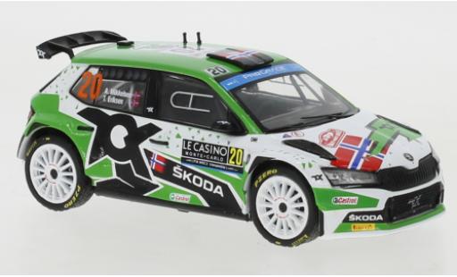 Skoda Fabia 1/43 IXO Rally2 EVO No.20 WRC Rally Monte Carlo 2022 miniature