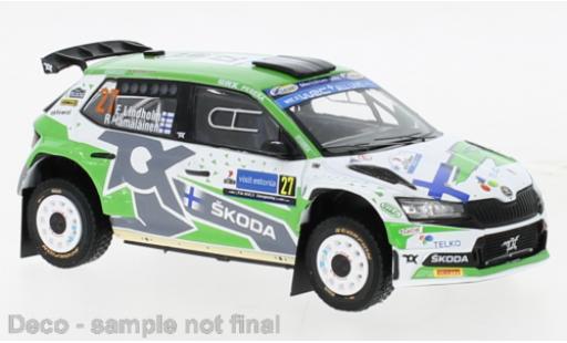 Skoda Fabia 1/43 IXO Rally2 EVO No.27 Rallye WM Rallye Estland 2022 modellautos
