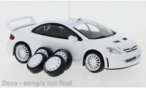 Peugeot 307 1/43 IXO WRC blanco 2 set of wheels and tyres and extra rear spoiler coche miniatura