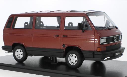 Volkswagen T3 1/18 KK Scale Multivan Magnum metallise rouge 1987 miniature