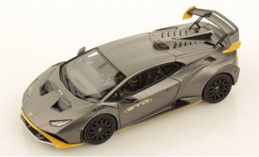Lamborghini Huracan 1/43 Look Smart STO matt-grise/jaune 2021 miniature