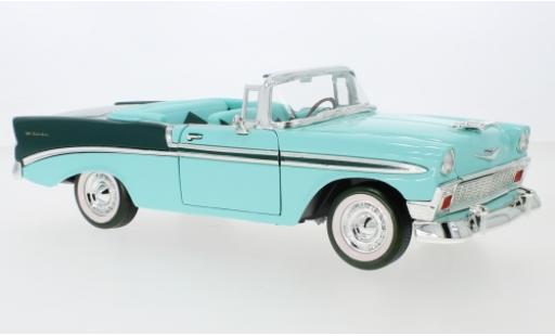 Chevrolet Bel Air 1/18 Lucky Die Cast Convertible türkis/dunkelverte 1956 miniature