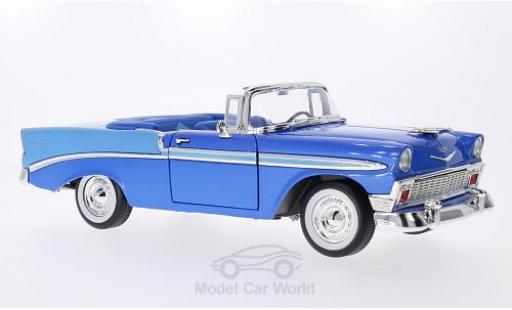 Chevrolet Bel Air 1/18 Lucky Die Cast metallic-blue/hellblue 1956 diecast model cars