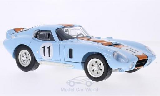 Shelby Cobra 1/18 Lucky Die Cast Daytona Coupe bleue/orange No.11 1965 miniature