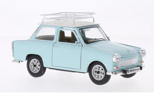 Trabant 601 1/24 Lucky Die Cast S Deluxe mit Dachgepäckträger bleue/blanche miniature